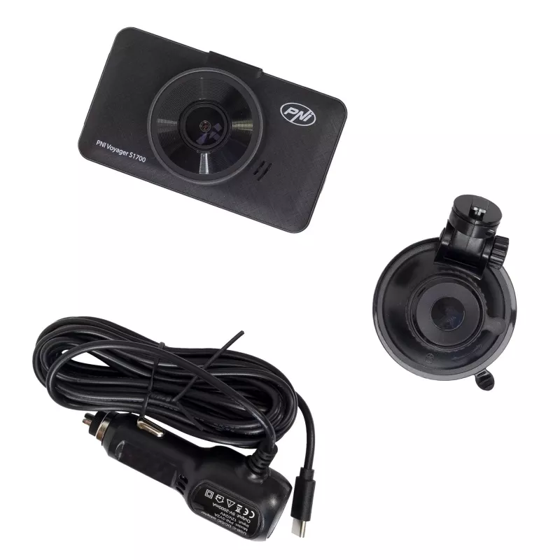 PNI Car DVR S1700 4K UHD Ceļa kamera ar GPS un Wi-Fi