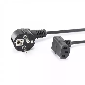 SBOX PC barošanas kabelis Schuko uz IEC C13 2m Melns