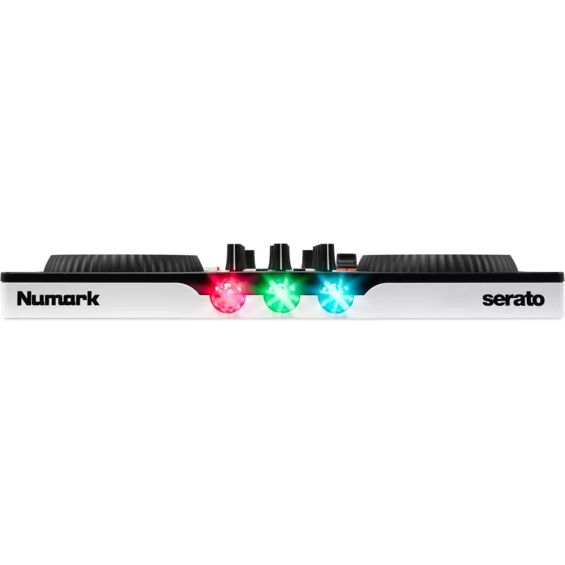 Numark Party Mix MKIII DJ kontrolieris ar iebūvētiem skaļruņiem un gaismu šovu