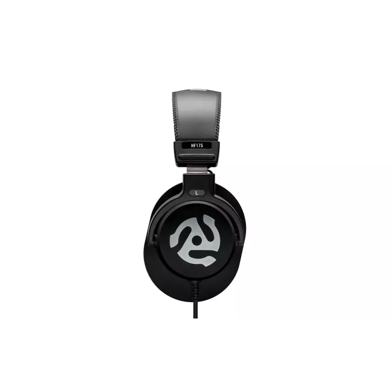 Numark HF175 DJ austiņas - Pārgalvas slēgtā tipa monitoringa austiņas ar 40 mm neodīma draiveriem, spirālveida kabeli, 3,5 mm ligzdu un 6,35 mm adapteri