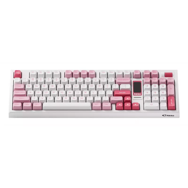 AKKO 5098B Prunus Lannesiana mehāniskā tastatūra, 98 taustiņi, trīs režīmi, karsti nomaināma, RGB, PBT ASA taustiņu vāciņi