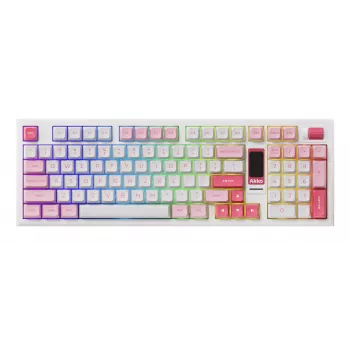 AKKO 5098B Prunus Lannesiana mehāniskā tastatūra, 98 taustiņi, trīs režīmi, karsti nomaināma, RGB, PBT ASA taustiņu vāciņi