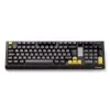 AKKO 5098B mehāniskā tastatūra, 98 taustiņi, melna un zelta, karsti maināma, RGB, trīskāršs režīms (USB-C/2.4GHz/Bluetooth 5.0), Akko CS Jelly White lineārie slēdži, PBT ASA taustiņu vāciņi, 3000mAh