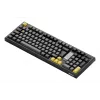 AKKO 5098B mehāniskā tastatūra, 98 taustiņi, melna un zelta, karsti maināma, RGB, trīskāršs režīms (USB-C/2.4GHz/Bluetooth 5.0), Akko CS Jelly White lineārie slēdži, PBT ASA taustiņu vāciņi, 3000mAh