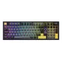 AKKO 5098B mehāniskā tastatūra, 98 taustiņi, melna un zelta, karsti maināma, RGB, trīskāršs režīms (USB-C/2.4GHz/Bluetooth 5.0), Akko CS Jelly White lineārie slēdži, PBT ASA taustiņu vāciņi, 3000mAh