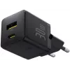 Baseus Palm 30W USB-C USB-A lādētājs melns