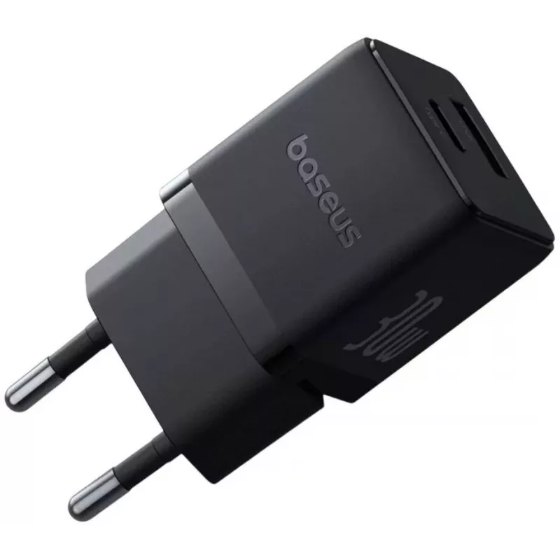 Baseus Palm 30W USB-C USB-A lādētājs melns