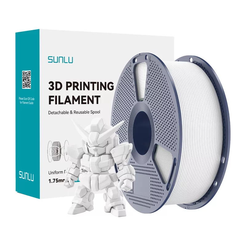SUNLU PLA+ 2.0 Filament 1.75 mm Balts 1 kg