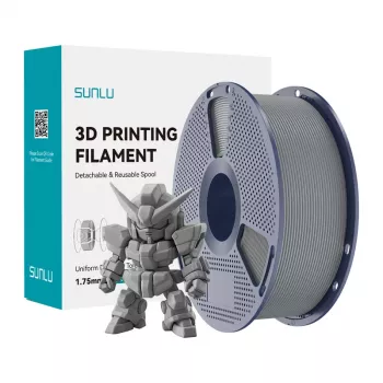 SUNLU PLA+ 2.0 Filaments (Pelēks) 1.75mm 1kg