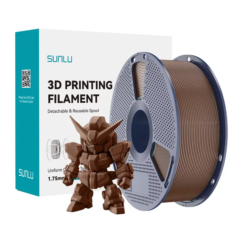 SUNLU PLA+ 2.0 Filaments (Coffee Brown) 1.75mm 1kg