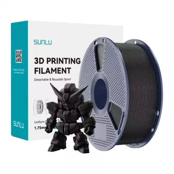 SUNLU PLA+ 2.0 Filaments (Melns) 1,75 mm 1 kg