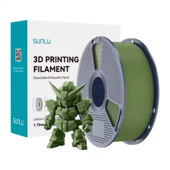 SUNLU PLA+ 2.0 Filaments (Olīvzaļš) 1.75mm 1kg
