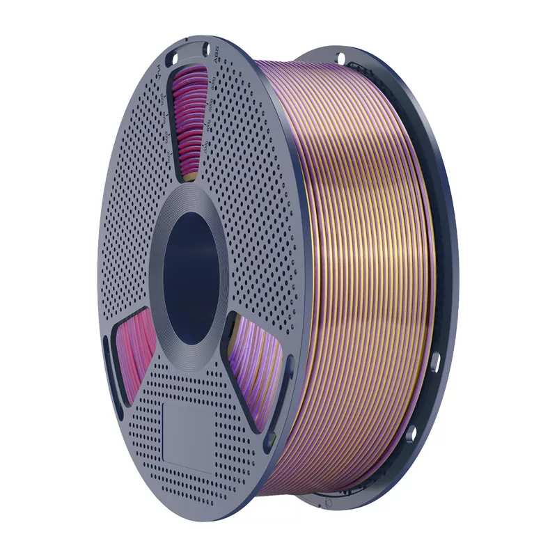 SUNLU PLA+ Silk Forth-Color Filaments 1.75mm Zils-Violets-Sarkans-Zelts 1kg