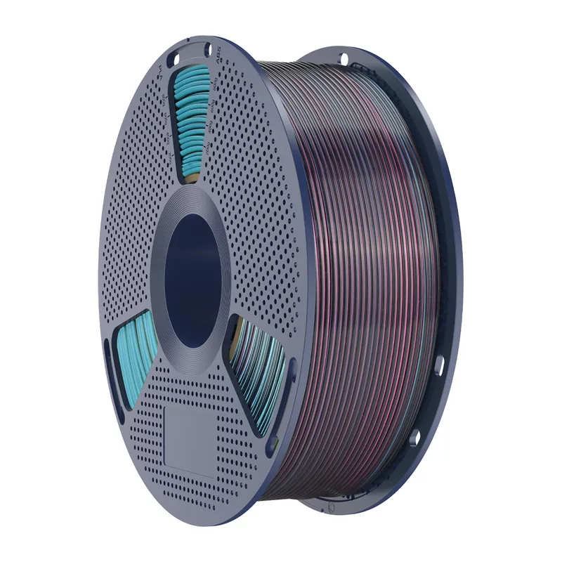SUNLU PLA+ Silk Forth-Color Filaments (Sarkans-Dzeltens-Zaļš-Melns) 1.75mm 1kg