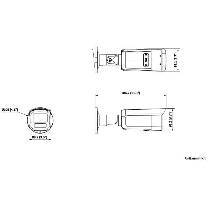Hikvision DS-2CD2T83G2-2LI(2.8mm) 8MP AcuSense Bullet IP Camera with Dual Light
