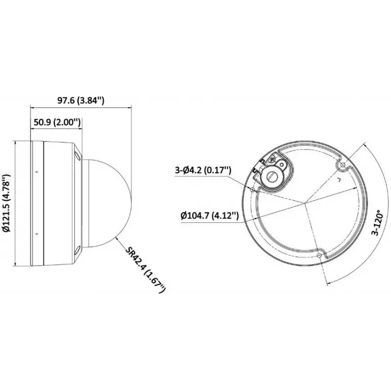 Hikvision DS-2CD1147G3-LIU(2.8mm) 4MP IP kamera ar iebūvētu mikrofonu, 2.8mm fiksēts objektīvs, IR un baltā gaisma, IP67, IK10
