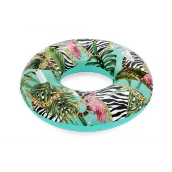 Bestway Swimming Ring 114 cm (45 inches) - Multicolour Transparent Graphic Print