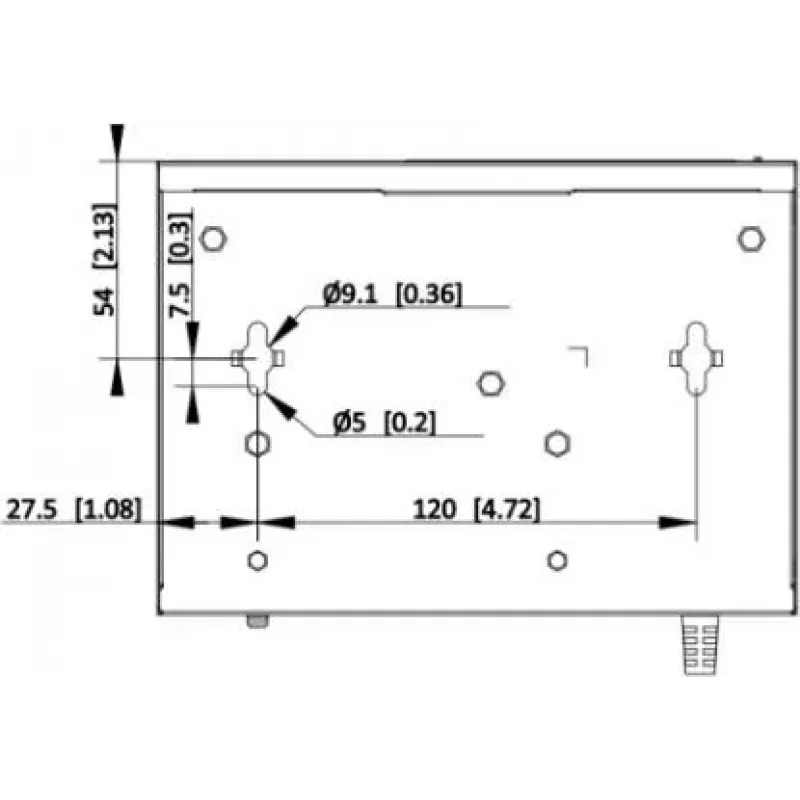 Hikvision DS-XS06-P(O-STD) 6-Portu Nepārvaldāms PoE+ Slēdzis (4 PoE Porti, 2 Gigabitu Augšupielādes, 60W Budžets, DIN Sliede)