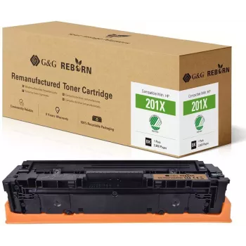 G&G GG-PH201XQNEFBK saderīga tonera kasetne melna (HP 201X / CF400X) - 2800 lapas