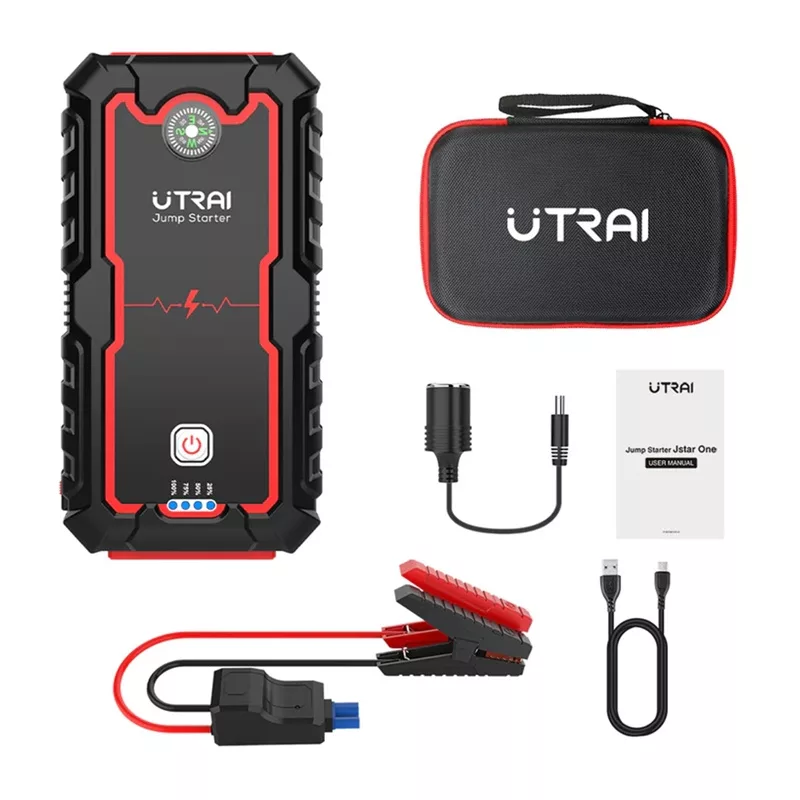 UTRAI JS One Car Starter 1600A Peak 16000mAh 12V Jump Starter ar LED lukturīti