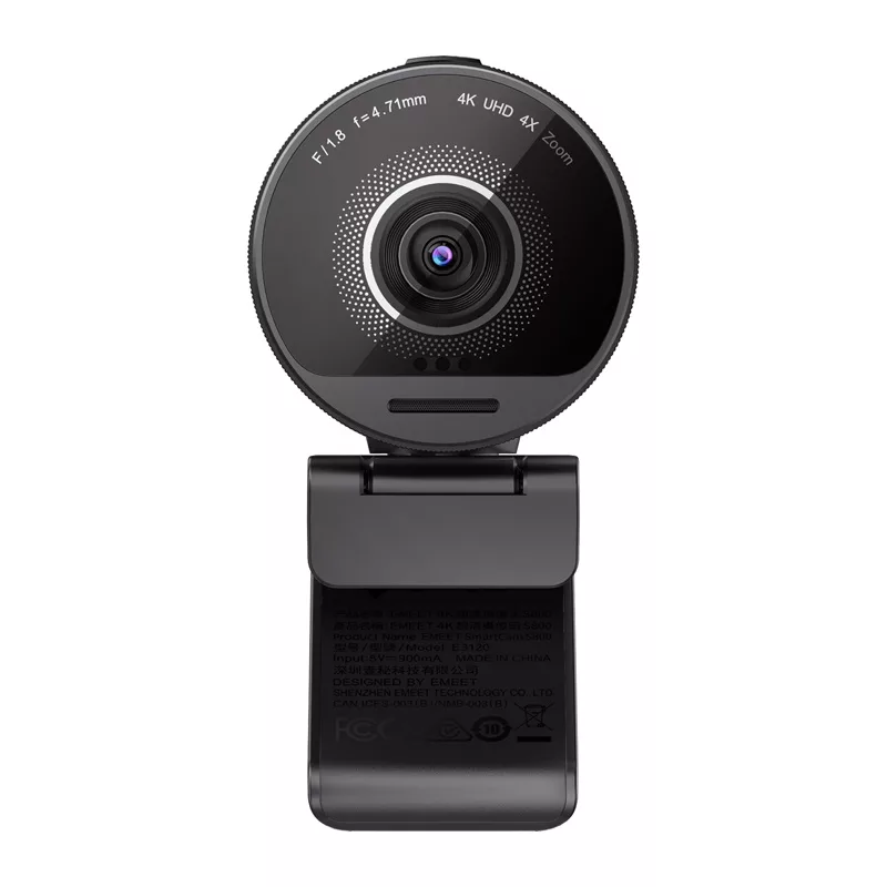 EMEET SmartCam S800 4K UHD tīmekļa kamera ar autofokusu, diviem mikrofoniem, privātuma aizvaru, USB-C