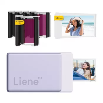 LIENE Pearl N200 Pro 2x3 portatīvais foto printeris (Purpura)