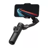 AOCHUAN XE Standard Gimbal (Melns) - 3 asu viedtālruņa stabilizators ar Bluetooth 5.0, 2600mAh akumulatoru, salokāms dizains