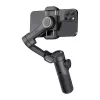 AOCHUAN XE Standard Gimbal (Melns) - 3 asu viedtālruņa stabilizators ar Bluetooth 5.0, 2600mAh akumulatoru, salokāms dizains