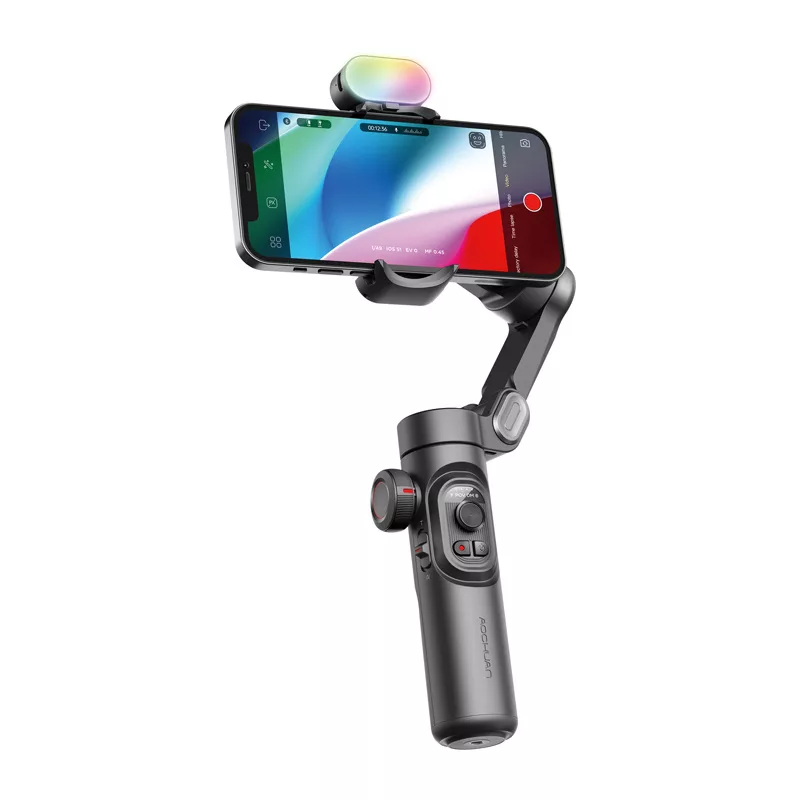 AOCHUAN XE Gimbal ar RGB apgaismojumu (Melns)