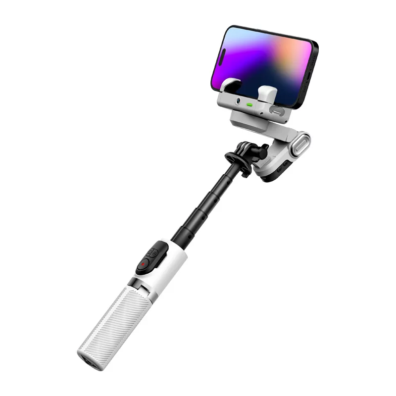 AOCHUAN M1 Pro gimbal ar RGB apgaismojumu (balts)