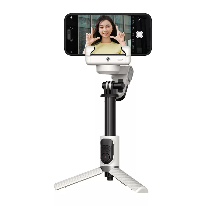 AOCHUAN M1 Pro gimbal ar RGB apgaismojumu (balts)
