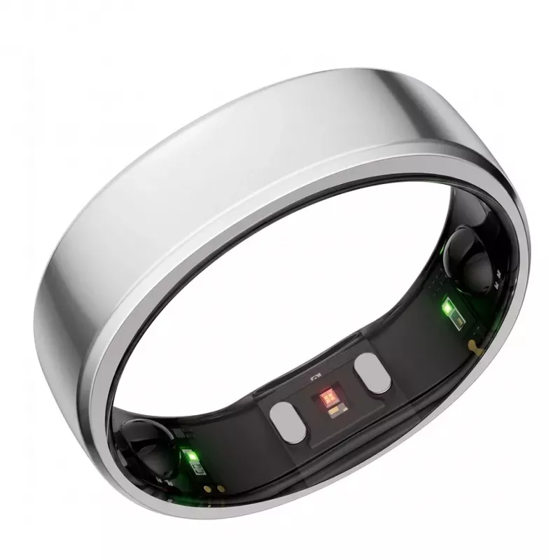 RingConn Smart Ring Gen2 sievietēm un vīriešiem - miega un fitnesa izsekošanas valkājamā ierīce - sirdsdarbība - Future Silver 7. izmērs