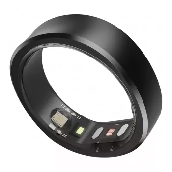 RingConn Smart Ring Gen2 sievietēm un vīriešiem - Miega un fitnesa izsekošanas valkājamā ierīce - Sirdsdarbība - Matēti melns 9. izmērs