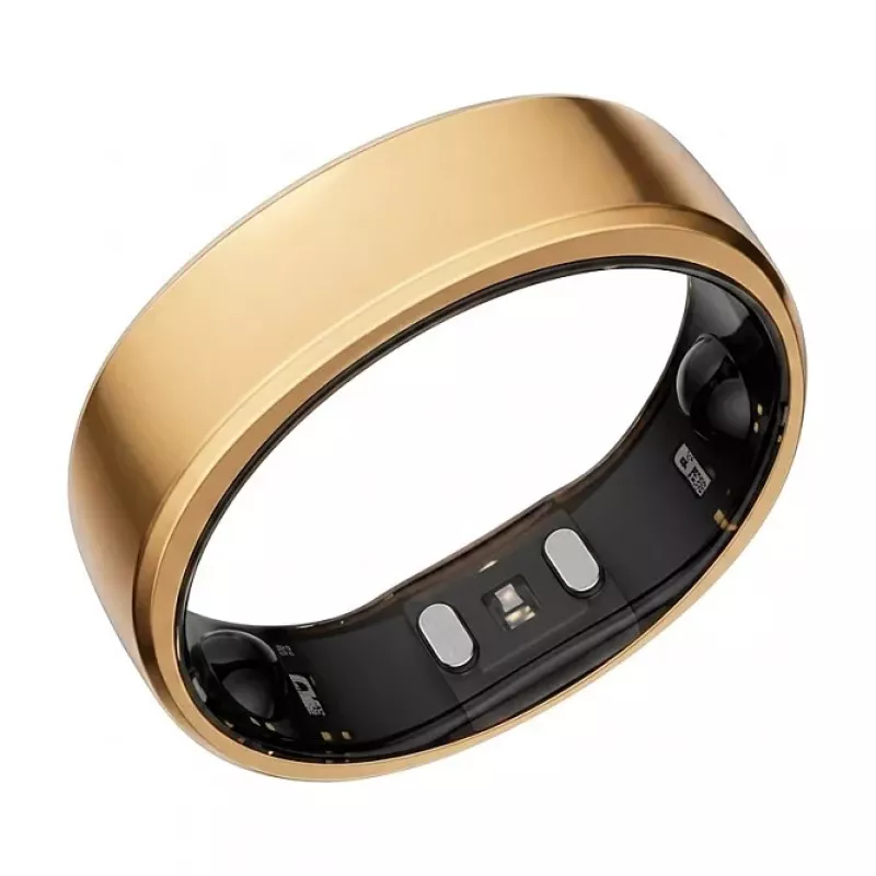 RingConn Gen2 Smart Ring – Roze Zelts – 9. izmērs – Miega un veselības uzraudzība – SpO2/Sirdsdarbība/Stress – 10-12 dienu akumulatora darbības laiks – Melns/Zelts (RCA-01-RG-9)