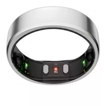 RingConn Smart Ring Gen2 sievietēm un vīriešiem - Miega un fitnesa izsekošanas valkājamā ierīce - Sirdsdarbība - Future Silver 12. izmērs