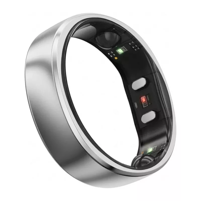 RingConn Smart Ring Gen2 Air sievietēm un vīriešiem - Miega un fitnesa izsekošanas valkājamā ierīce - Sirdsdarbība - Galaxy Silver 8. izmērs