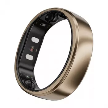 RingConn Smart Ring Gen2 Air sievietēm un vīriešiem - Miega un fitnesa izsekošanas valkājamā ierīce - Sirdsdarbība - Dune Gold 12. izmērs