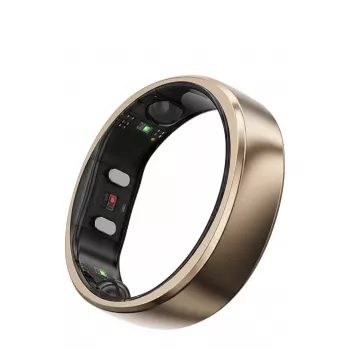 RingConn Smart Ring Gen2 Air sievietēm un vīriešiem - Miega un fitnesa izsekošanas valkājamā ierīce - Sirdsdarbība - Dune Gold 13. izmērs