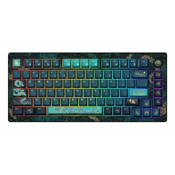 AKKO MOD007V3 HE 75% Vadu Mehāniskā Tastatūra ar Hall Effect Slēdžiem, CNC Alumīnija Korpuss, PBT ASA Taustiņi, RGB, Melna
