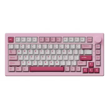 AKKO 5075 V3 mehāniskā tastatūra 75% 82 taustiņi daudzrežīmu bezvadu/Bluetooth/USB-C karsti maināma PBT ASA RGB gasket mount melna un ciāna