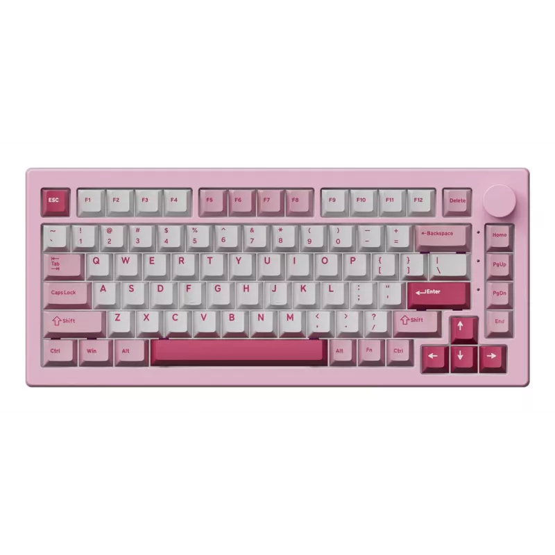 AKKO 5075 V3 mehāniskā tastatūra 75% 82 taustiņi daudzrežīmu bezvadu/Bluetooth/USB-C karsti maināma PBT ASA RGB gasket mount melna un ciāna