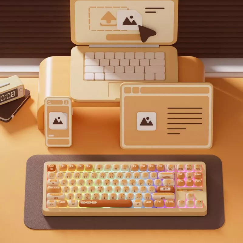 AKKO TAC87 Bun Wonder Tenkeyless Mechanical Keyboard - Multi-Mode RGB Hot-Swappable