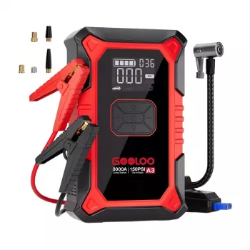 GOOLOO A3 2-in-1 Jump Starter ar kompresoru 4000A 26800mAh 150 PSI