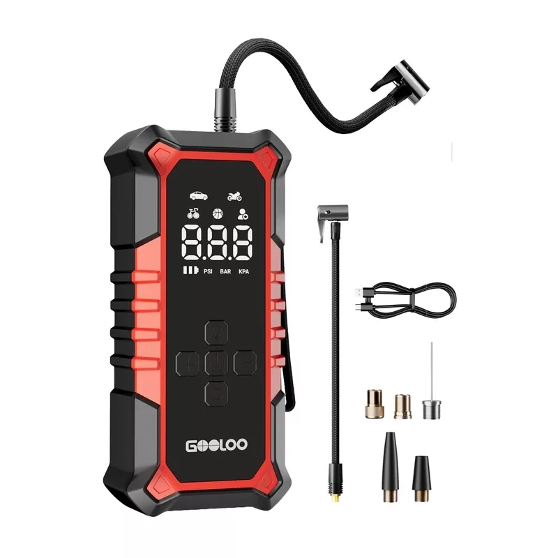 GOOLOO A6 Gear Gaisa Kompresors - Digitālā Riepu Pūtējs ar 150 PSI, 6000mAh Akumulatoru, LED Lukturīti, USB-C Uzlādi