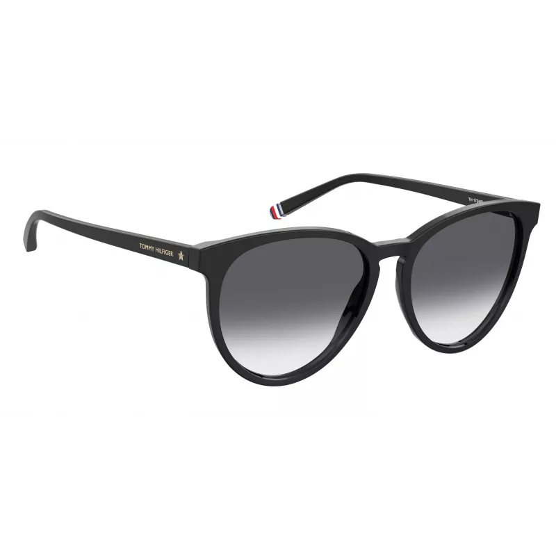 TOMMY HILFIGER Sieviešu saulesbrilles TH1724S8079O - Melns rāmis, Pelēkas lēcas, 56mm
