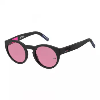 Tommy Jeans TJ-0003-S-003 Unisex Saulesbrilles Melns Rāmis Pelēka Lēca 48/22/140 mm