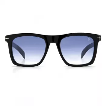 DAVID BECKHAM DB-7000-S-BSC Saulesbrilles Vīriešu Kvadrātveida Acetāta Melns Rāmis Pelēkas Lēcas 51mm