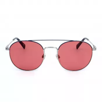 LEVI'S LV-1013-S-010 Unisex taisnstūra saulesbrilles - Melns rāmis, pelēkas lēcas 54mm