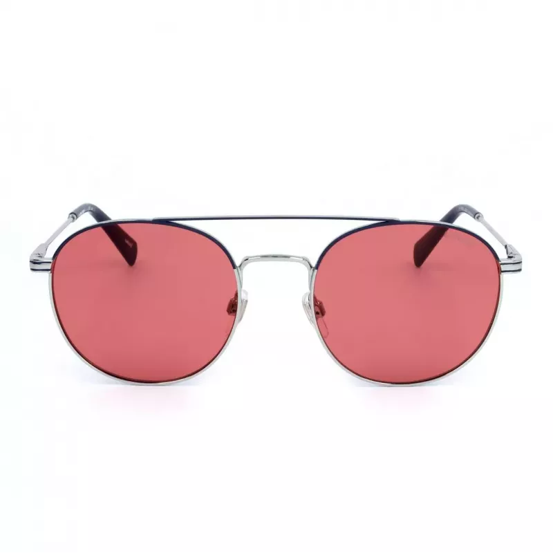 LEVI'S LV-1013-S-010 Unisex taisnstūra saulesbrilles - Melns rāmis, pelēkas lēcas 54mm