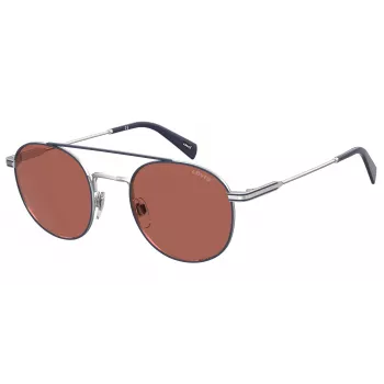 LEVI'S LV-1013-S-010 Unisex taisnstūra saulesbrilles - Melns rāmis, pelēkas lēcas 54mm